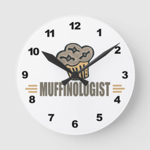 Horloge Ronde Muffins humoristiques