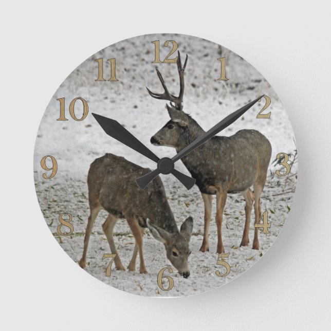 Horloge Ronde Mule de buck and doe (Recto)