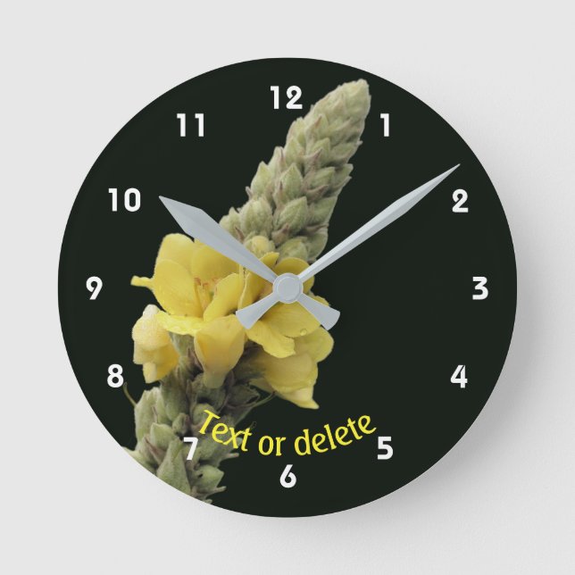 Horloge Ronde Mullein Flower Personalized   (Recto)