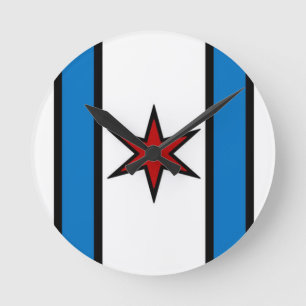 Horloge Ronde Mur Clotck de bouclier de casquette