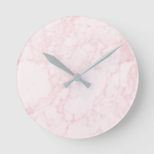Horloge Ronde Mur de marbre rose