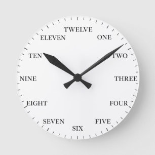 Horloge Ronde Mur de numéros de mots personnalisable