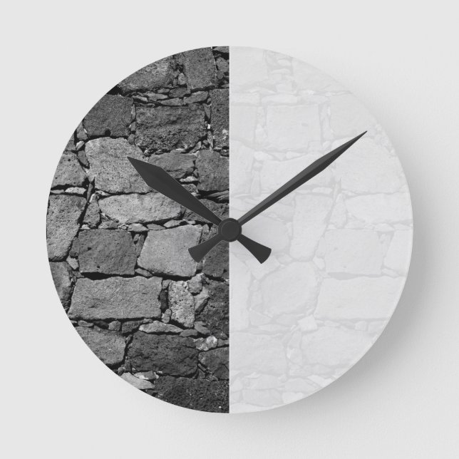 Horloge Ronde Mur en basalte (Recto)