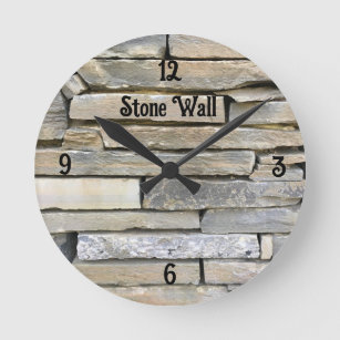 Horloge Ronde Mur en pierre de l'horloge