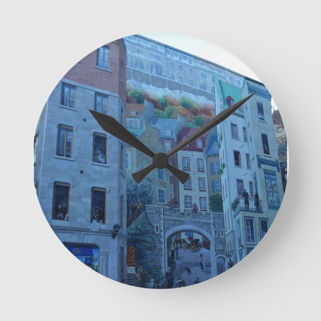 Horloge Ronde Mural à Old Québec, Québec, Canada (Recto)