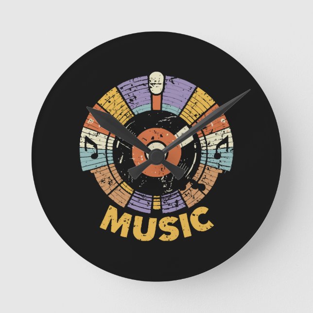 Horloge Ronde musique classique rétro (Recto)