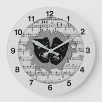 Musique d'argent et masques de théâtre Grande horl