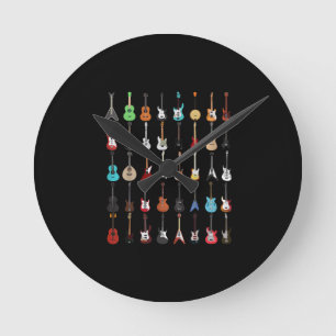 Horloge Ronde Musique guitar