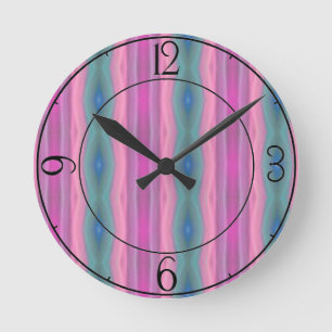 Horloge Ronde Musique rose
