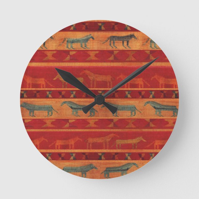 Horloge Ronde Mustangs gitans sauvages (Recto)
