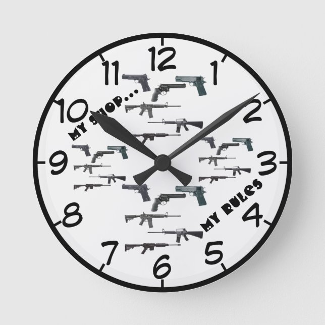 Horloge Ronde My Shop...my rules (Recto)