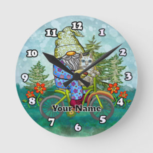 Horloge Ronde Nain à vélo