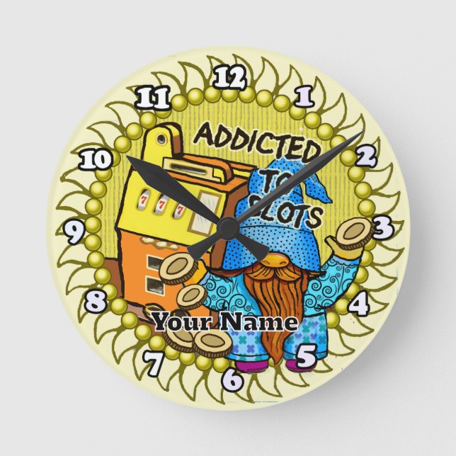 Horloge Ronde Nain de fentes de joie (Recto)