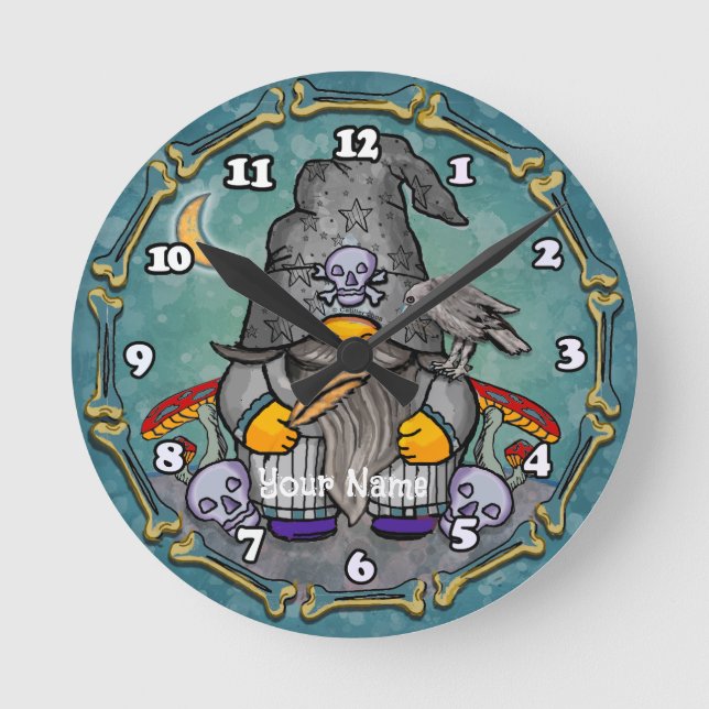 Horloge Ronde Nain magicien sombre  (Recto)