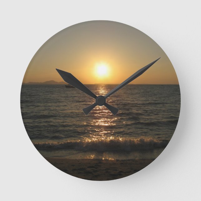 Horloge Ronde Naklua Beach Sunset .. Pattaya, Chonburi, Thaïland (Recto)