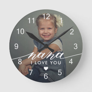Horloge Ronde Nana I love You Elegant Photo