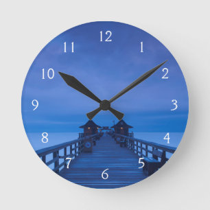 Horloge Ronde Naples Pier, aube