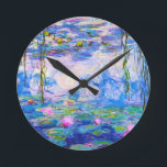 Horloge Ronde Nappes d'eau Claude Monet<br><div class="desc">Water Lilies Claude Monet cool, vieux, maître, chef-d'oeuvre, fine, restauré, impressionnisme, peinture, peinture, vibrant, saturé, couleur, belle, belle, qualité, haute résolution, paysage, paysage, poste, décoration, couleurs, paris, france, renouvellement best, vendeur, coloré, bon marché</div>