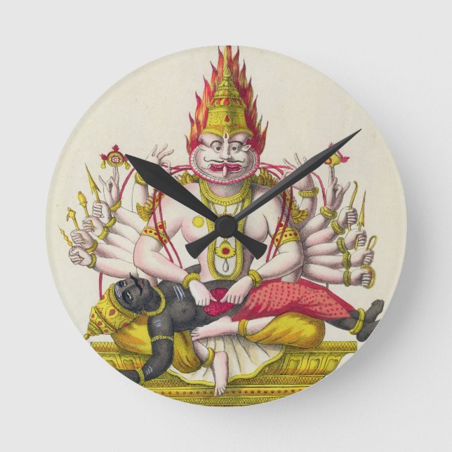 Horloge Ronde Narasimha, gravée par Marlet (Recto)