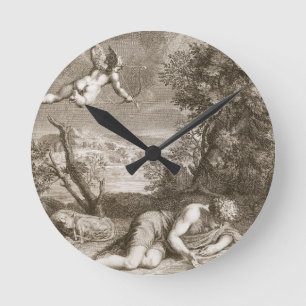 Horloge Ronde Narcisse transformé en fleur, 1730 (engravi