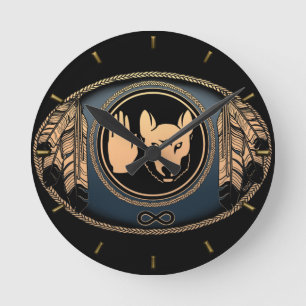 Horloge Ronde Native Clock Custom First Nation Flag Wall Clock