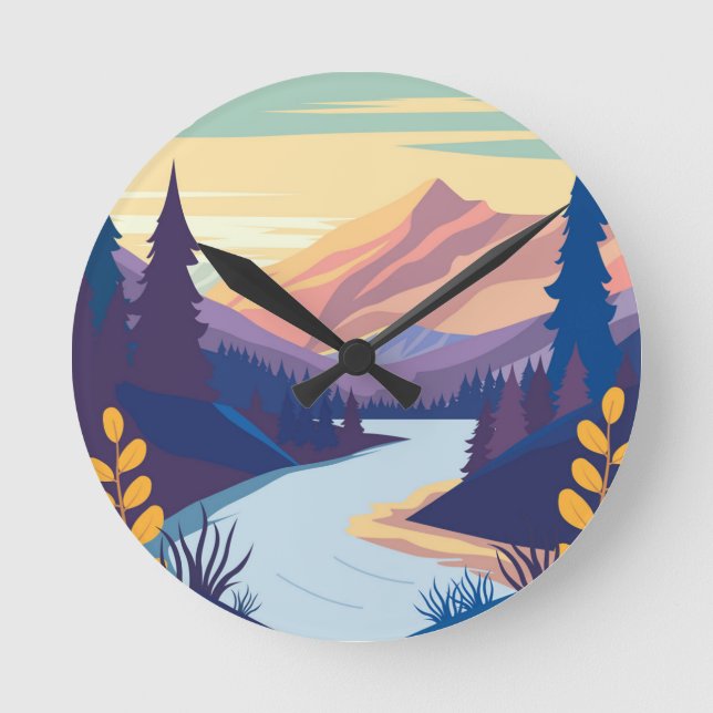 Horloge Ronde Nature colorée (Recto)