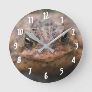 Horloge Ronde Nature du visage mignon de crapaud