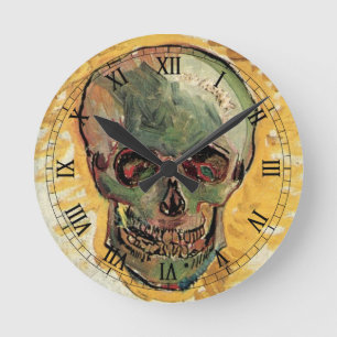 Horloge Ronde Nature morte Crâne par Vincent van Gogh