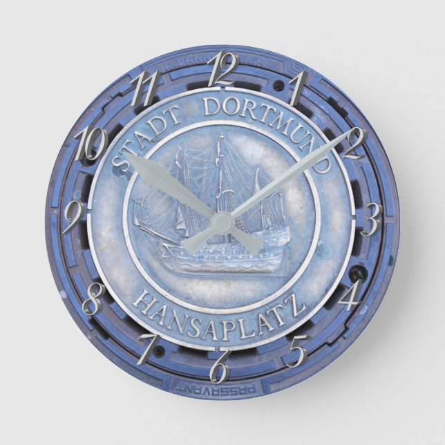 Horloge Ronde Nautique manhole couvercle navire allemand (Recto)