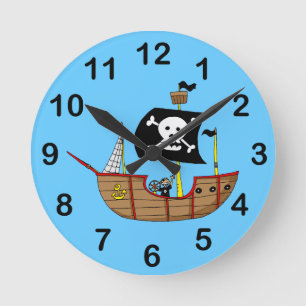 Horloge Ronde Navire pirate