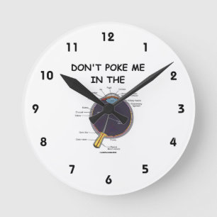 Horloge Ronde Ne me poussez pas dans l'humour (d'anatomie