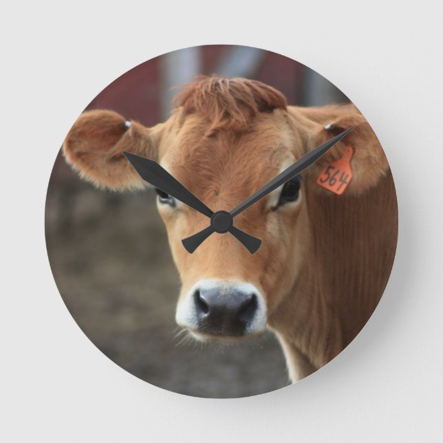 Horloge Ronde Ne pensez-vous pas que je suis jolie Jersey Cow (Recto)