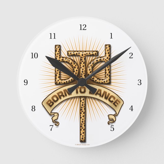 Horloge Ronde Né pour danser 24h/24 (Recto)