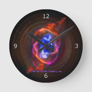 Horloge Ronde Nebula des yeux des chats