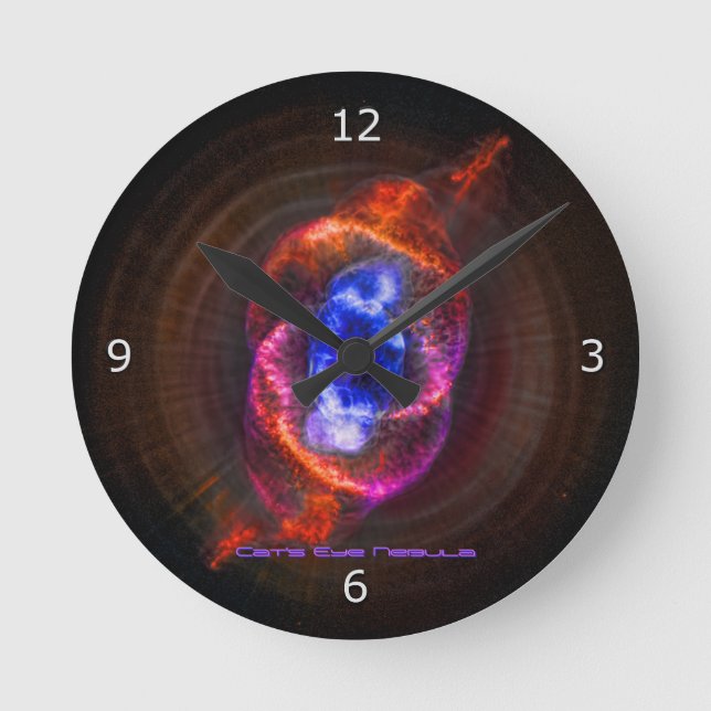 Horloge Ronde Nebula des yeux des chats (Recto)