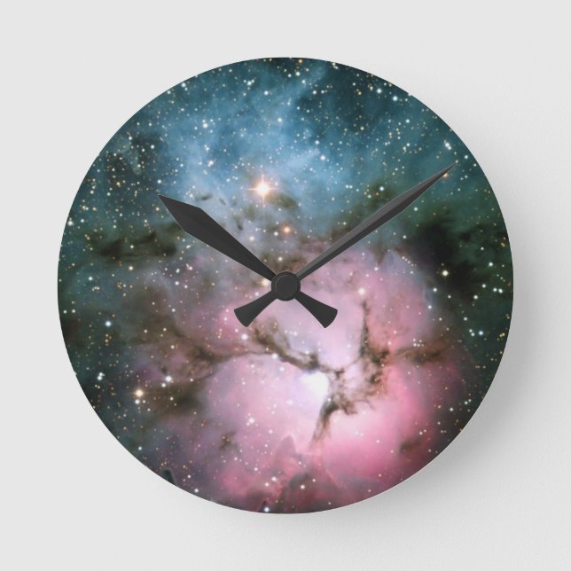 Horloge Ronde Nebula étoiles galaxie hipster geek espace nature  (Recto)
