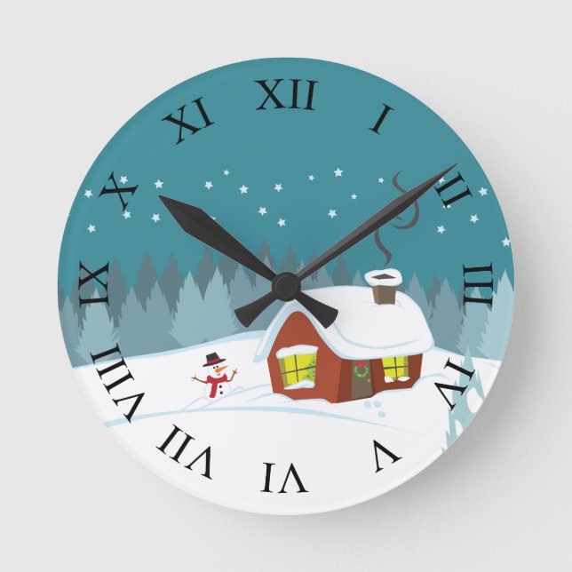 Horloge Ronde Neige hivernale (Recto)