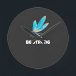 Horloge Ronde Neon Dragonfly Shirt – Aesthetic Nature Transforma<br><div class="desc">This neon dragonfly t-shirt symbolizes transformation,  growth,  and inner strength. Designed with vibrant glowing colors and a minimalist aesthetic,  this nature-inspired graphic tee is perfect for anyone who loves meaningful art,  spiritual symbolism,  or elegant statement designs.</div>