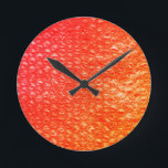 Horloge Ronde Neon Orange Bubble Pop Wrap<br><div class="desc">Neon Orange Bubble Pop Wrap</div>