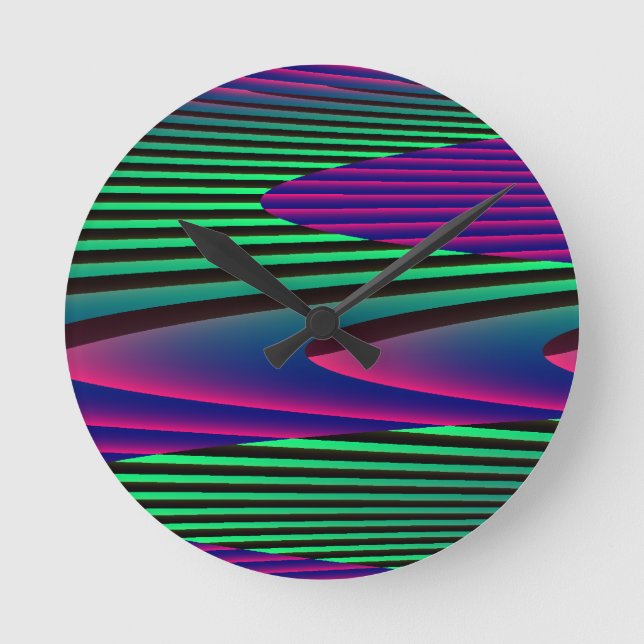 Horloge Ronde Neon Seas Wall Clock (Recto)