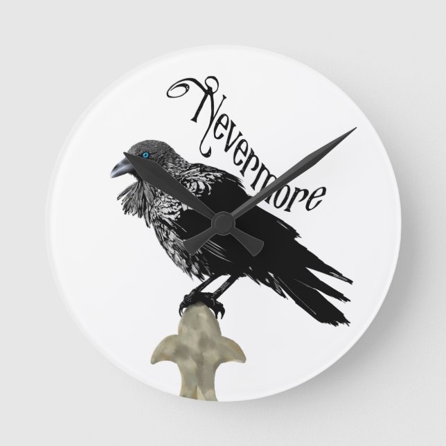 Horloge Ronde Nevermore Raven (Recto)