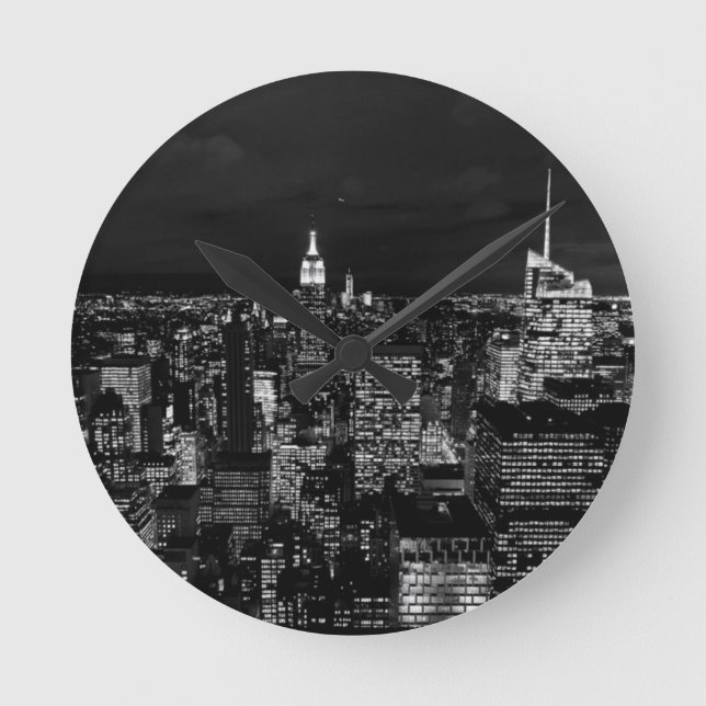 Horloge Ronde New York City Night Skyline (Recto)