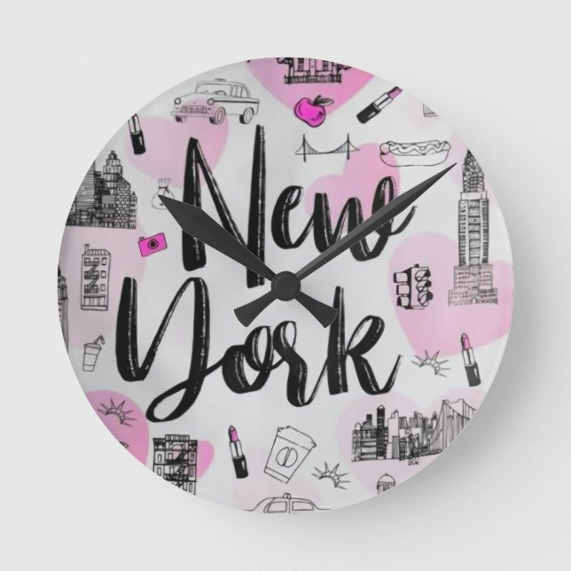 Horloge Ronde New York City Style Design (Recto)
