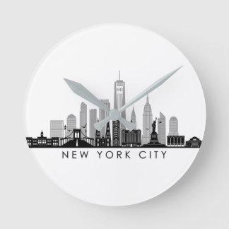 Horloge Ronde NEW YORK Manhattan USA City Skyline