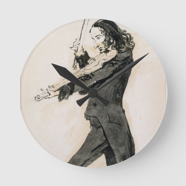 Horloge Ronde Niccolo Paganini (1782-1840) jouant le violon, 1 (Recto)