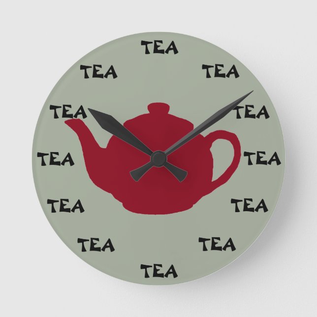 Horloge Ronde N'IMPORTE QUELLE HEURE, c'est le Tea Time ! (Recto)