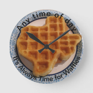Horloge Ronde N'importe quelle heure de la journée Waffle Horlog