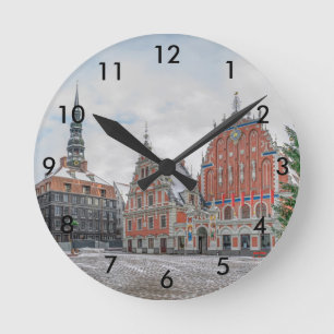 Horloge Ronde Noël à Riga Lettonie
