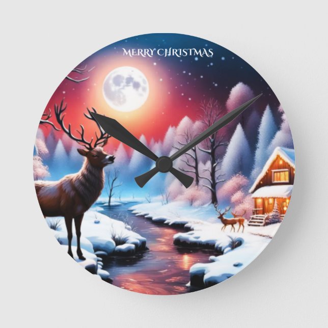 Horloge Ronde Noël au Creek (Recto)