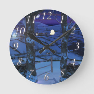 Horloge Ronde Noël dans l'horloge de verre